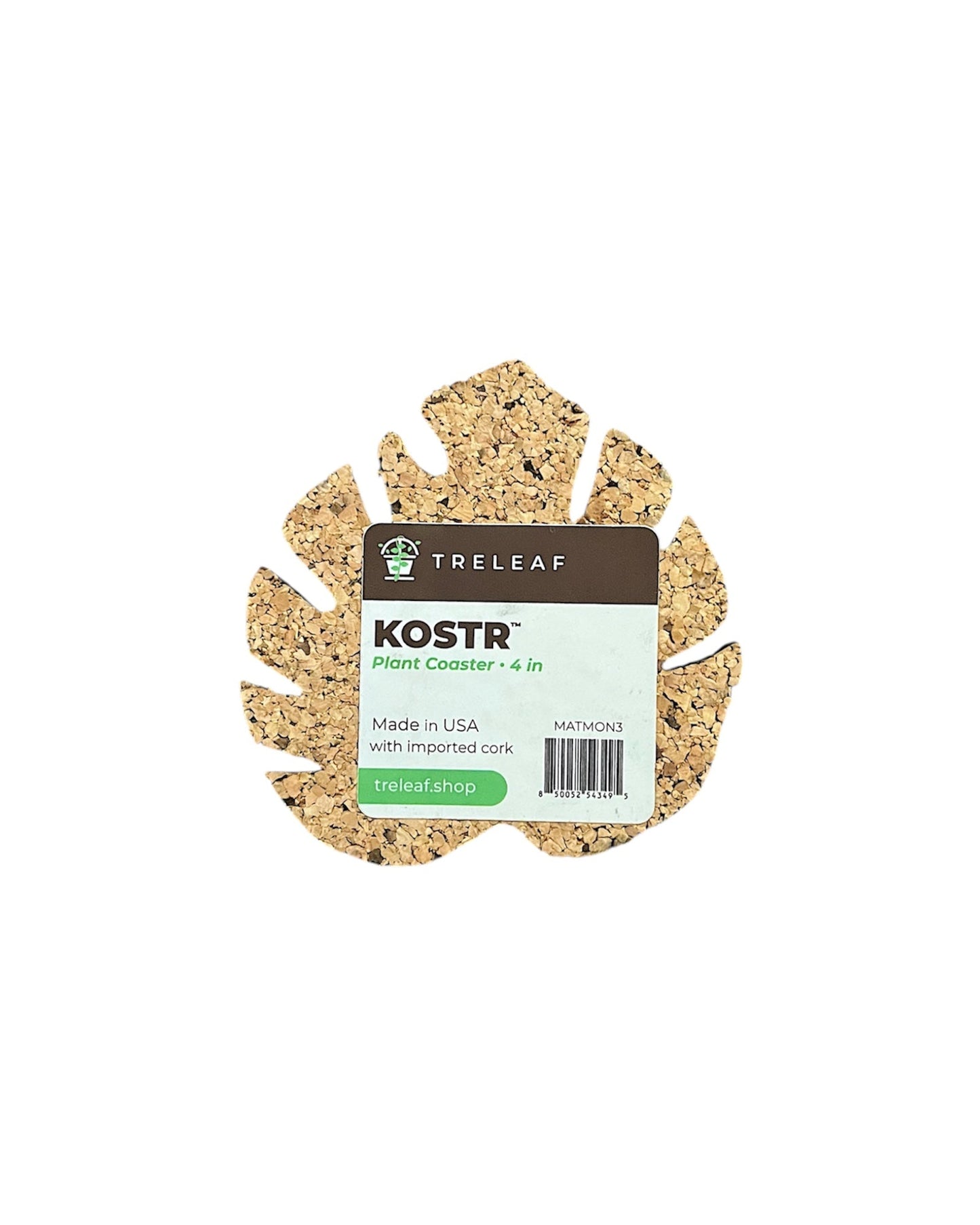 Kostr™ - Monstera Leaf-shaped cork plant pot coaster