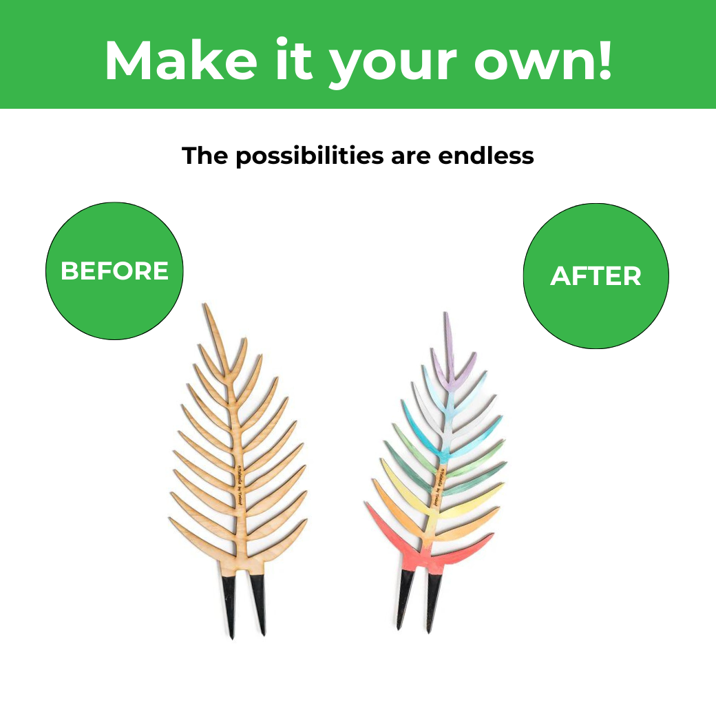 BARE™ Palmella™ - Customizable wooden plant support - Inspired by the Palm leaf