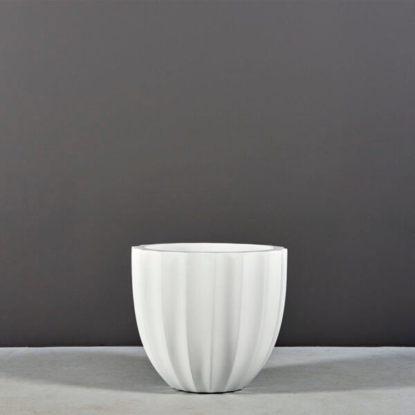 Santa Barbara Low Fluted Round Planter