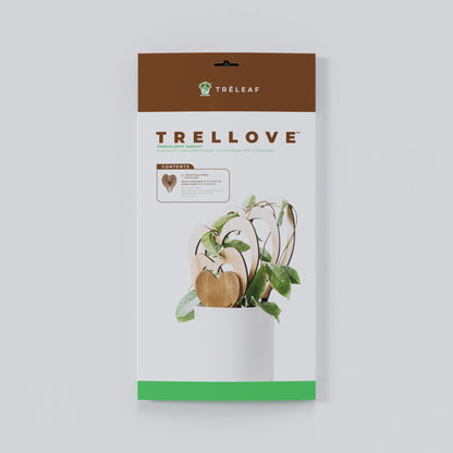 Trellove - Plant trellis inspired by Hoya Kerrii - 4 nested heart-shaped trellises + heart label